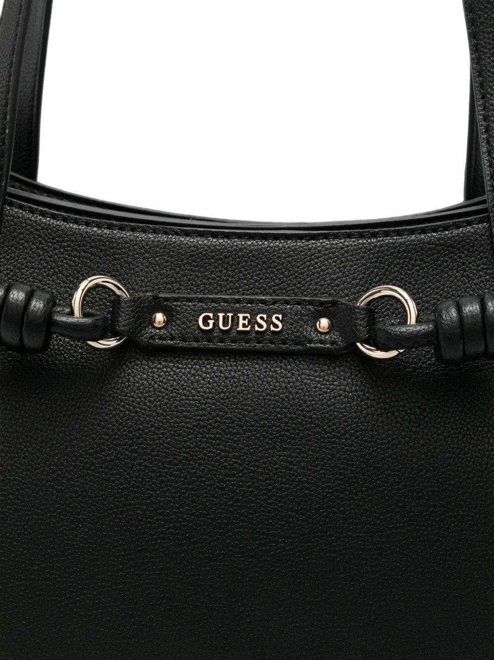 GUESS USA Camelia leren schoudertas Zwart