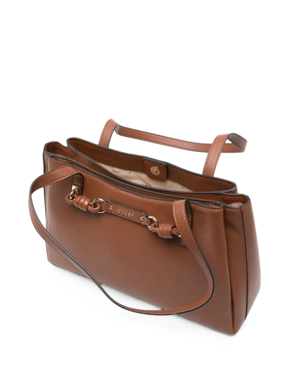GUESS USA Shopper met geknoopt detail en logoplakkaat Bruin