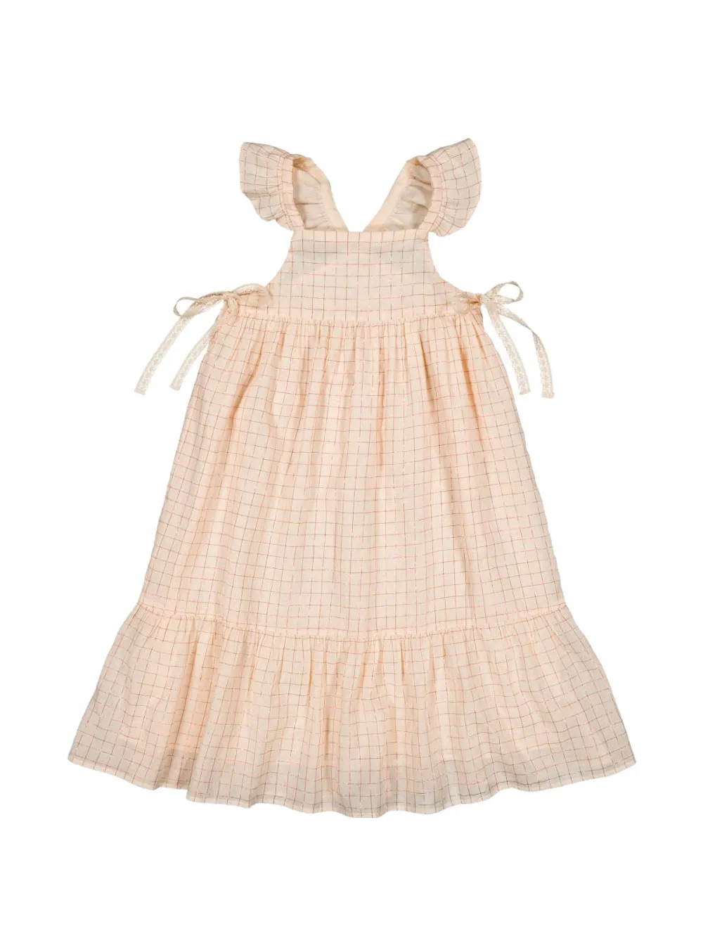 Louis Louise robe Caitlyn à carreaux et volants - Rose Louis Louise robe Caitlyn à carreaux et volants - Rose