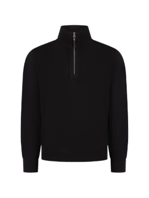 STONE  ブラック ジップハイネックニット Stone Island Ribbed Zipped Cardigan | Black | FARFETCH