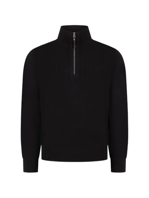 Parajumpers Basic Scoe quarter-zip ribbed-trim sweater