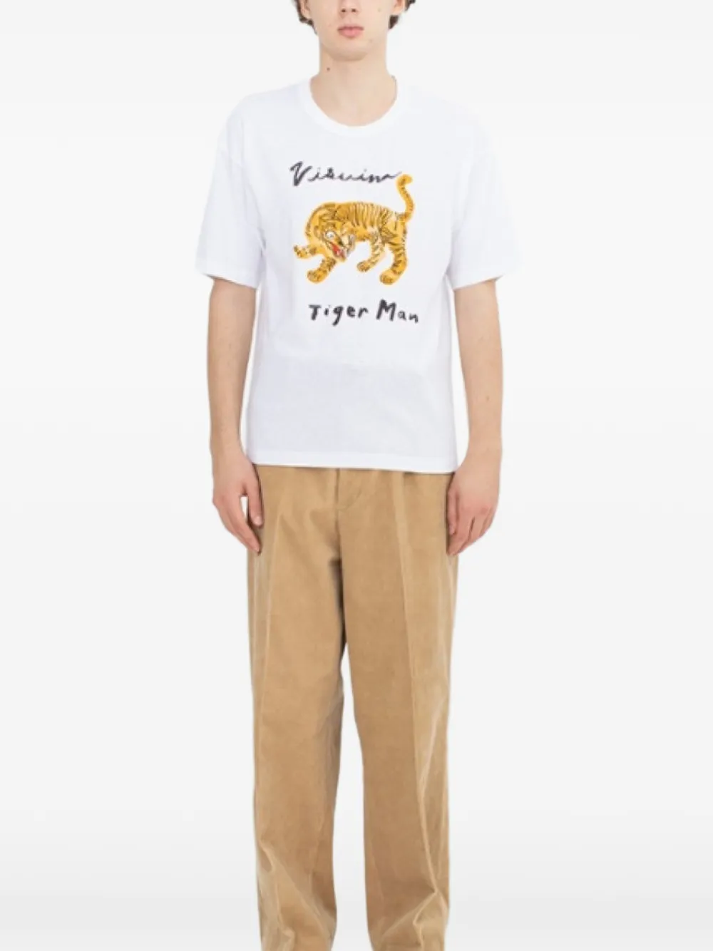 visvim Tiger Man T-shirt Wit