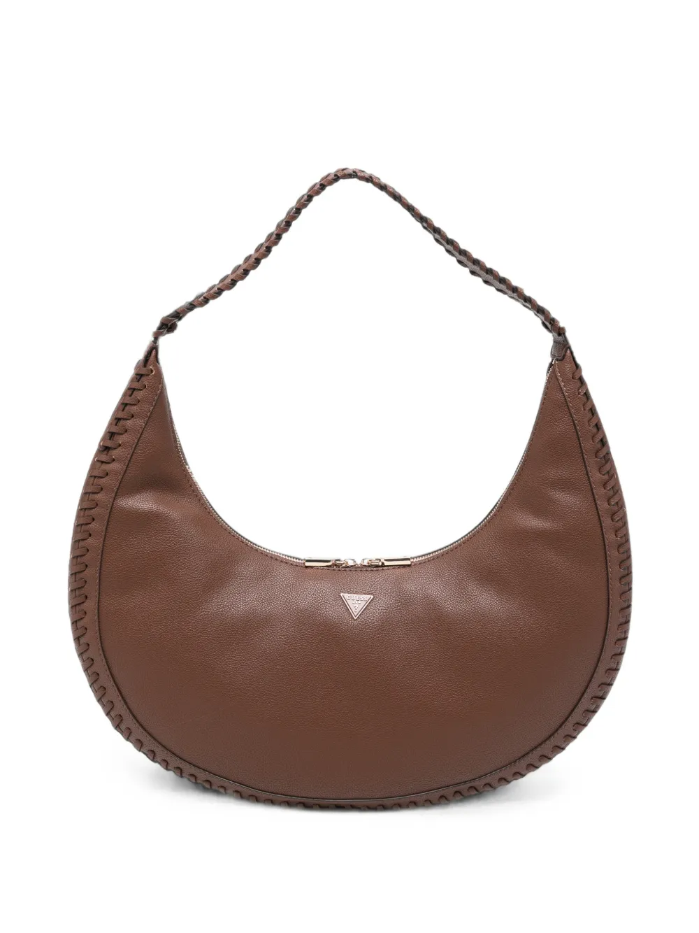 GUESS USA whipstitch-trim shoulder bag - Marrone
