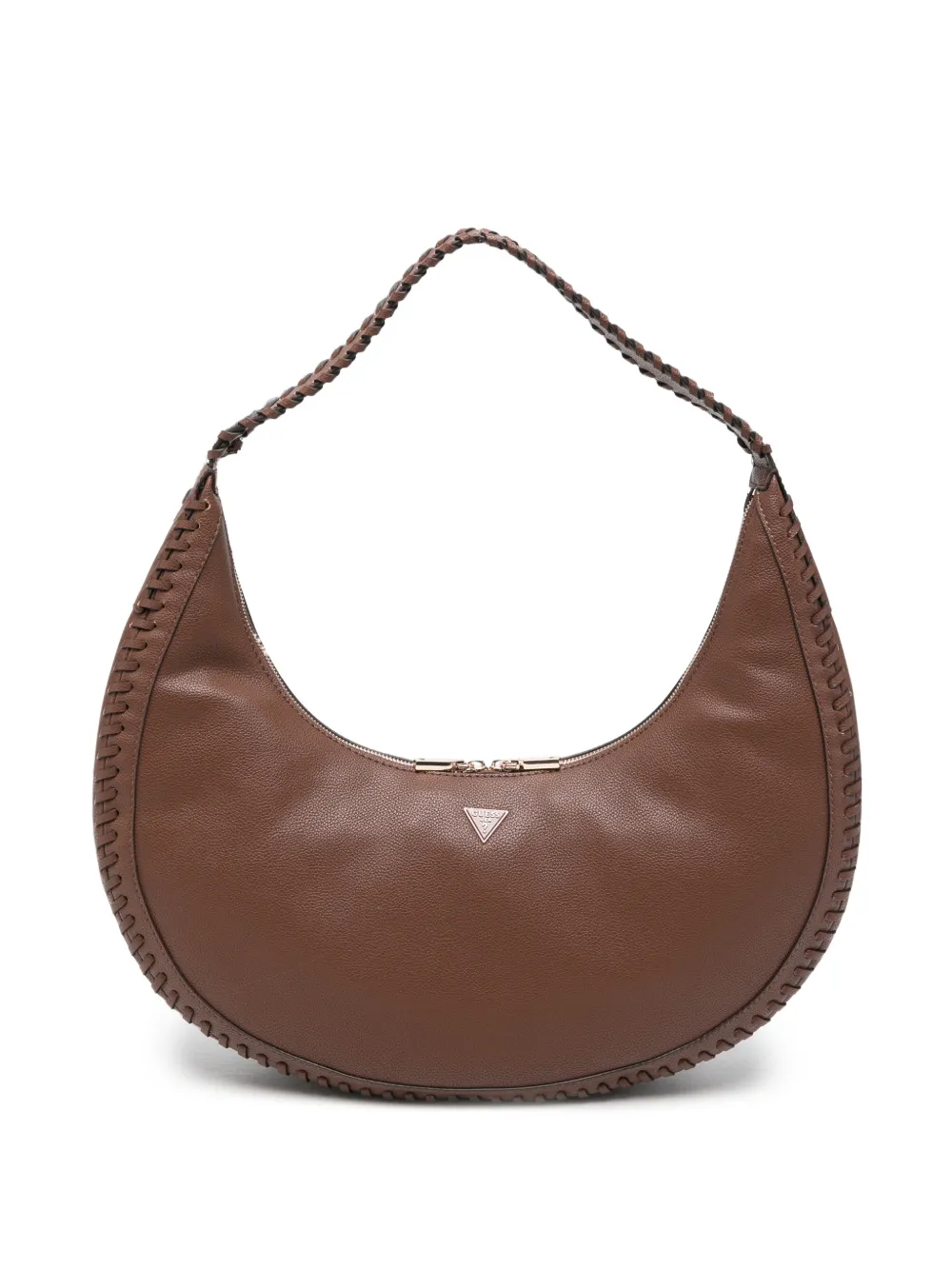 GUESS USA whipstitch-trim shoulder bag - Marrone