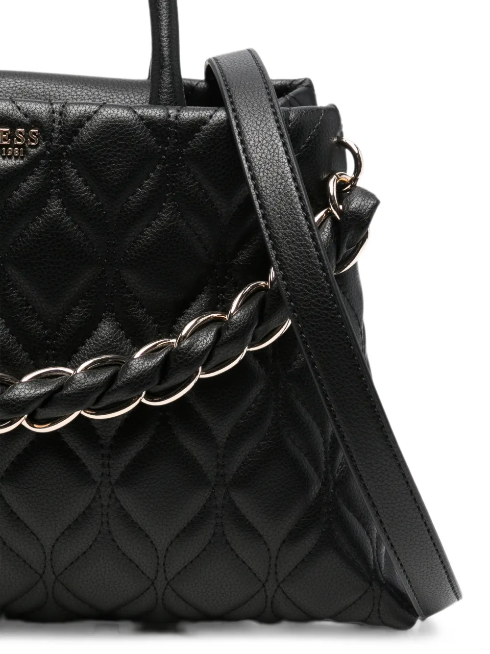GUESS USA quilted tote bag Zwart