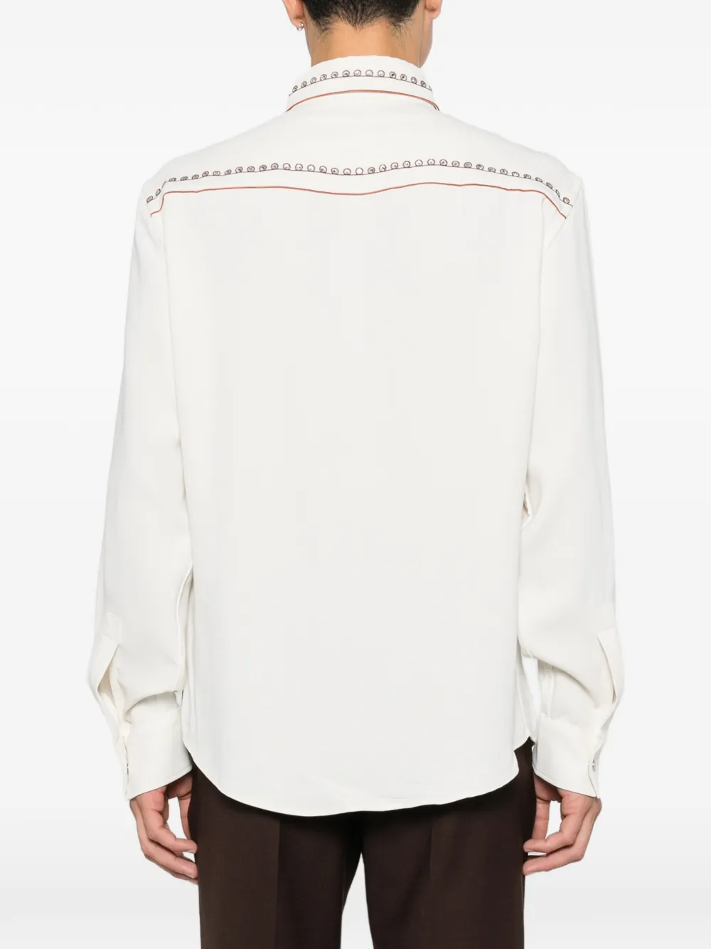 AMIRI eyelet-embellished Western shirt Beige