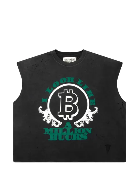 SATOSHI NAKAMOTO Million Bucks logo-print vest