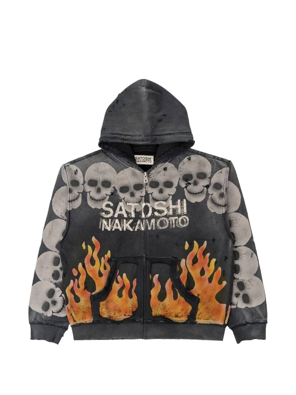 Satoshi Nakamoto Lost Boys Logo-print Hoodie In Black