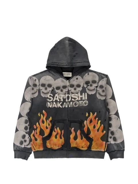SATOSHI NAKAMOTO Lost Boys logo-print hoodie