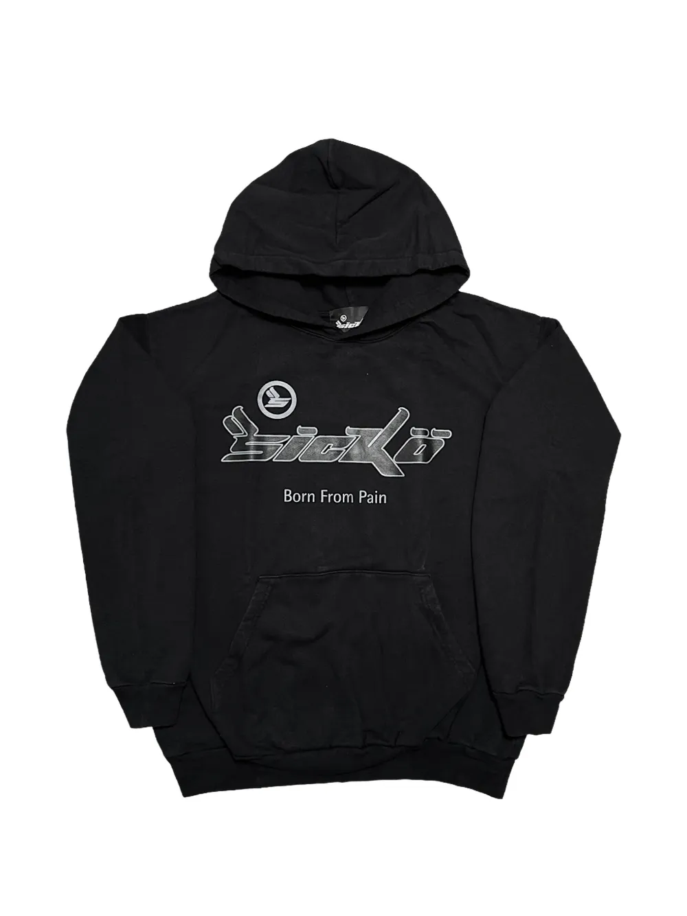Sicko Born From Pain logo-print hoodie - Nero