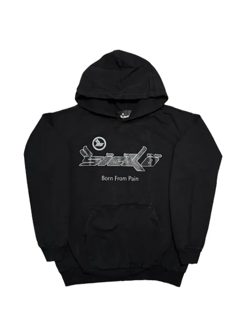 Sicko Born From Pain logo-print hoodie