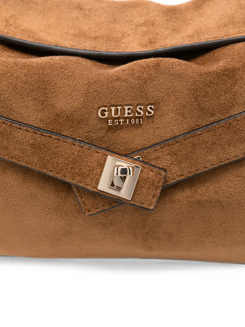 GUESS USA Schoudertas met draaislot Bruin