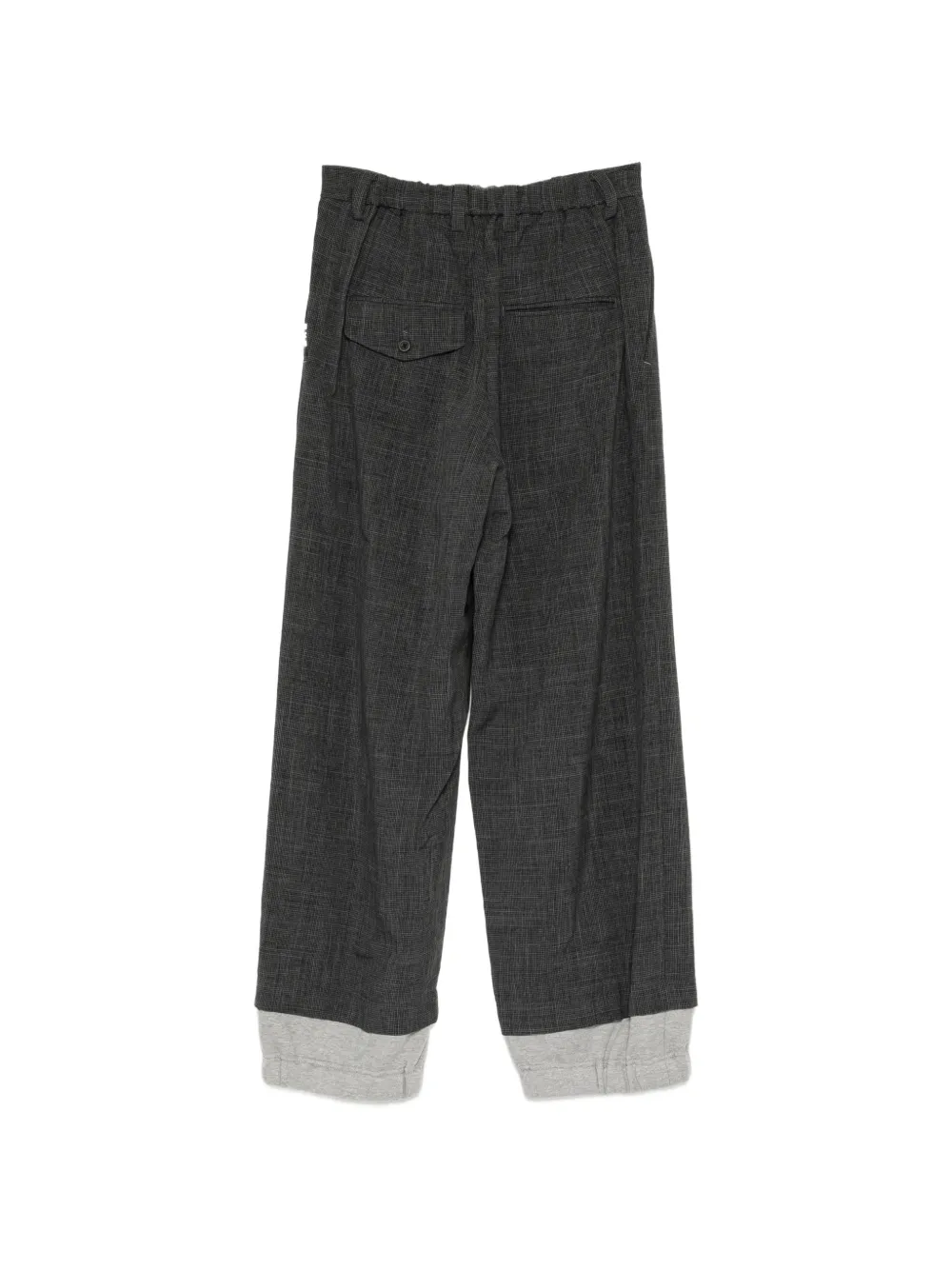 Maison MIHARA YASUHIRO mix layered houndstooth trousers Grijs