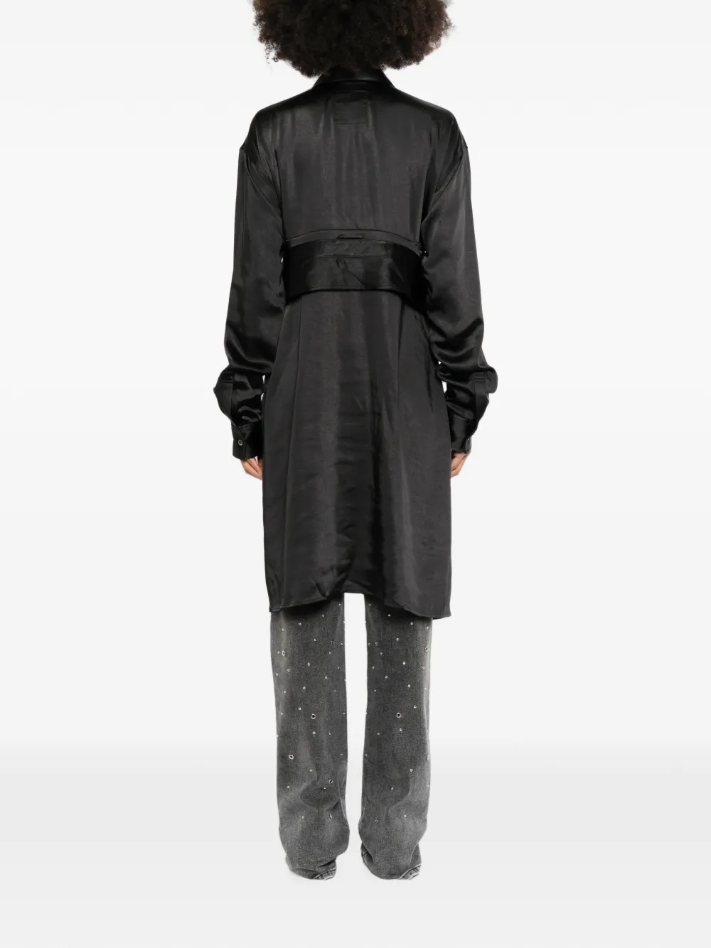Maison MIHARA YASUHIRO combined shirt-style dress Zwart