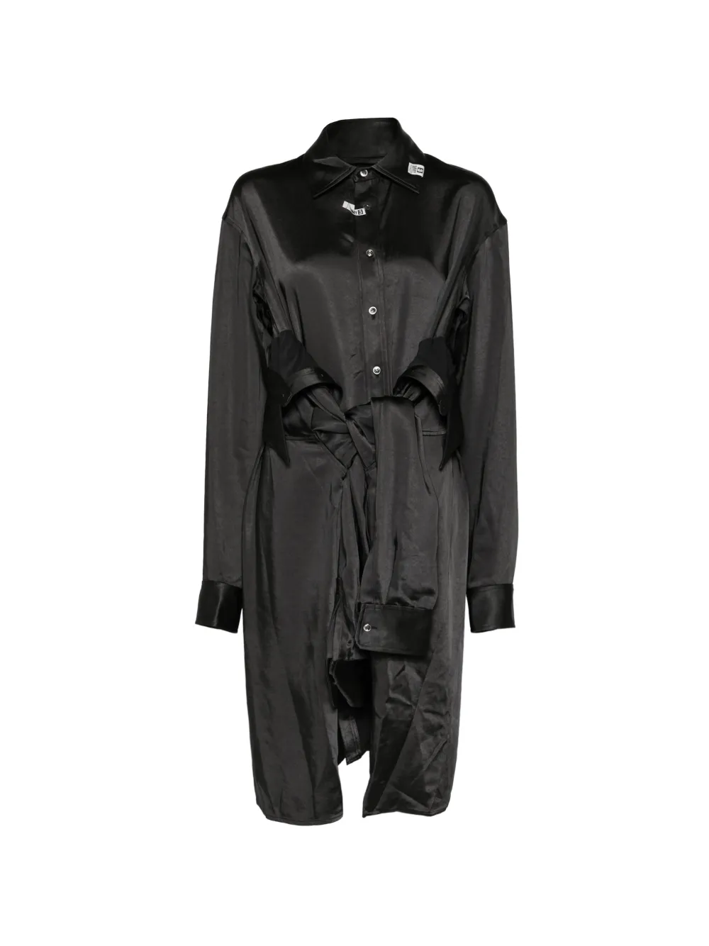 Maison MIHARA YASUHIRO combined shirt-style dress Zwart