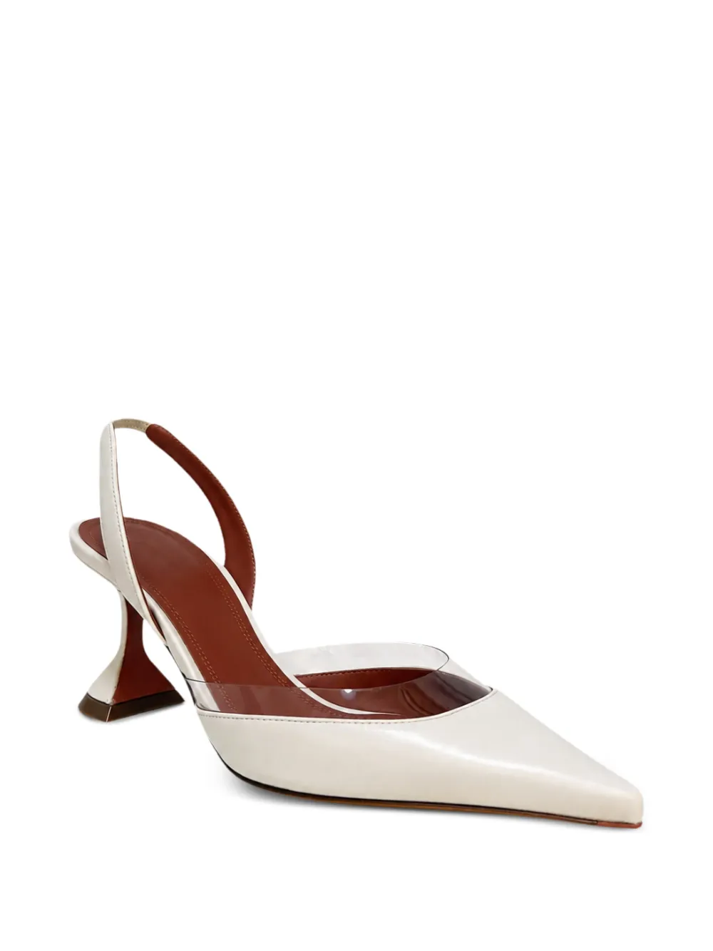 Amina Muaddi Lara hourglass-heel pumps Wit