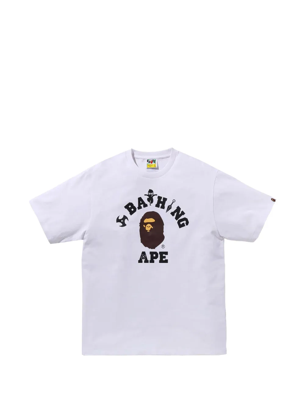 A BATHING APE® Ninja College logo-print T-shirt - Bianco