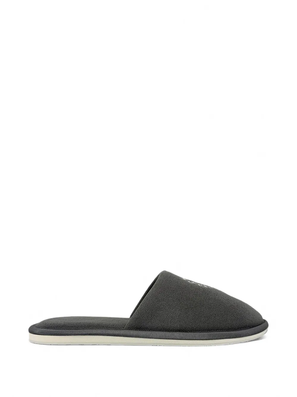Chrome Hearts London Horseshoe logo-embroidered slippers - Grigio