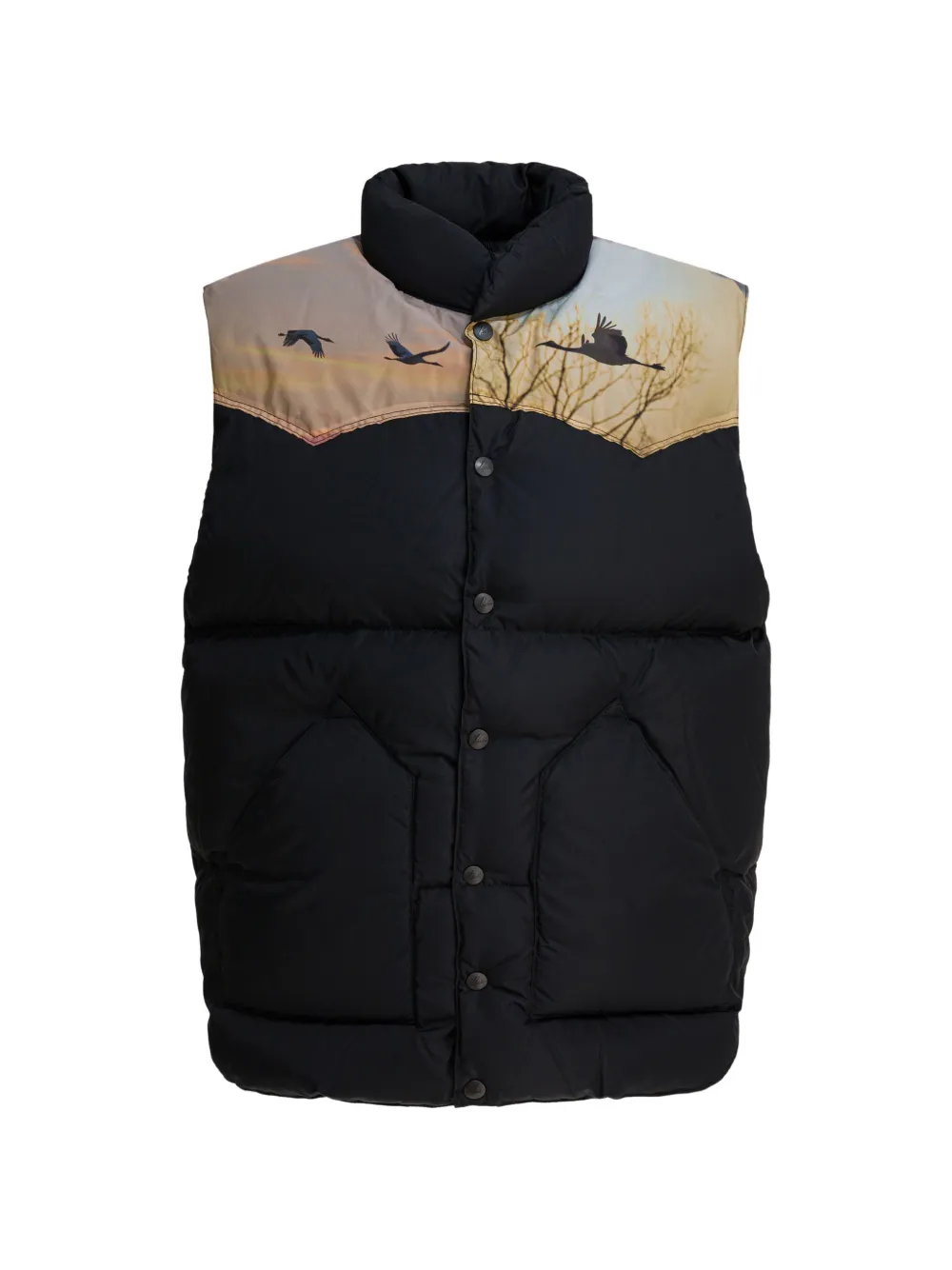Needles x Rocky Mountain Featherbed graphic-print padded gilet - Schwarz