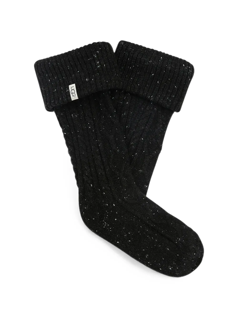 Ugg Shaye Cable-knit Socks In Black