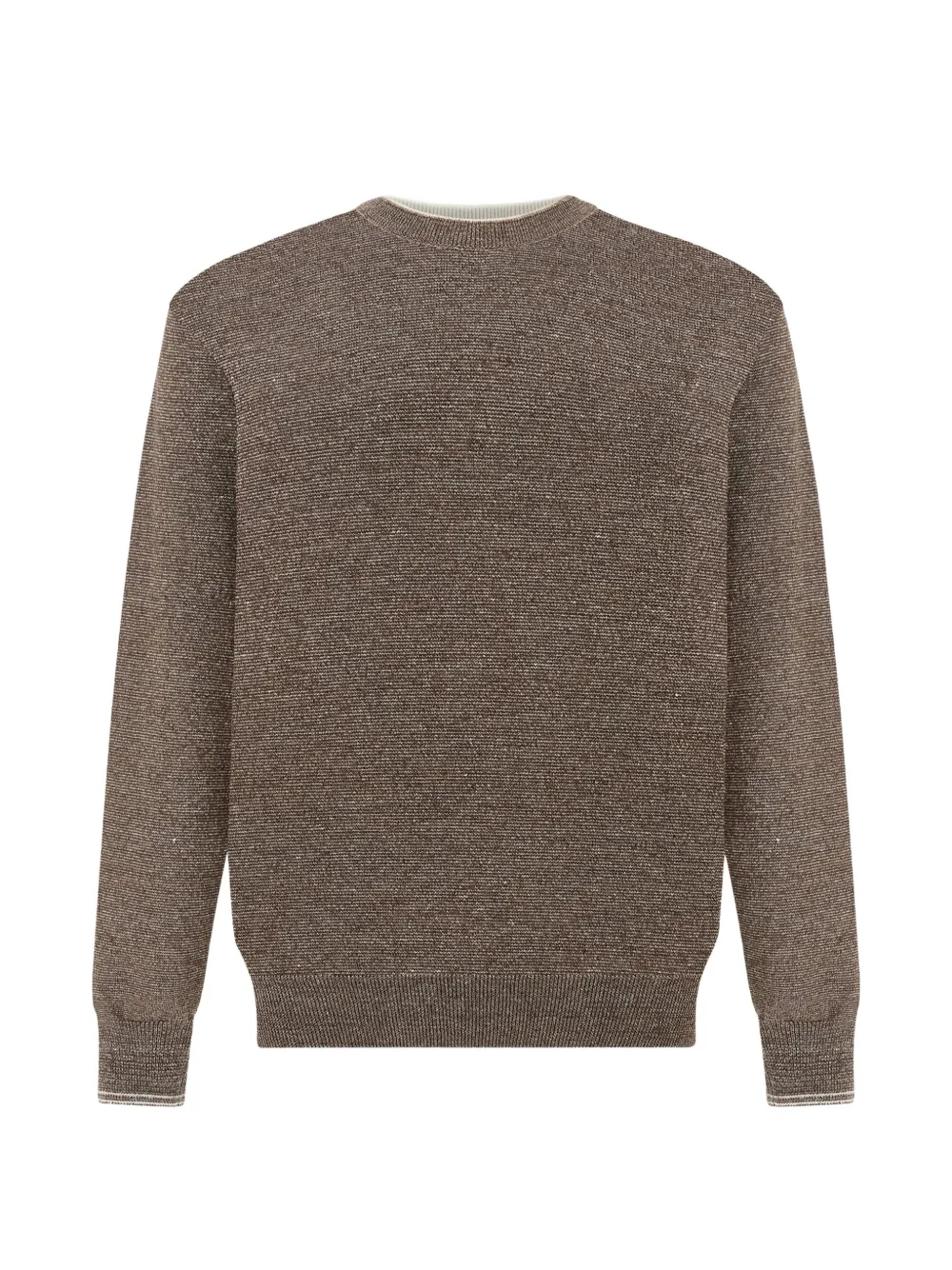 Paul & Shark fil-à-fil double-collar sweater - Marrone