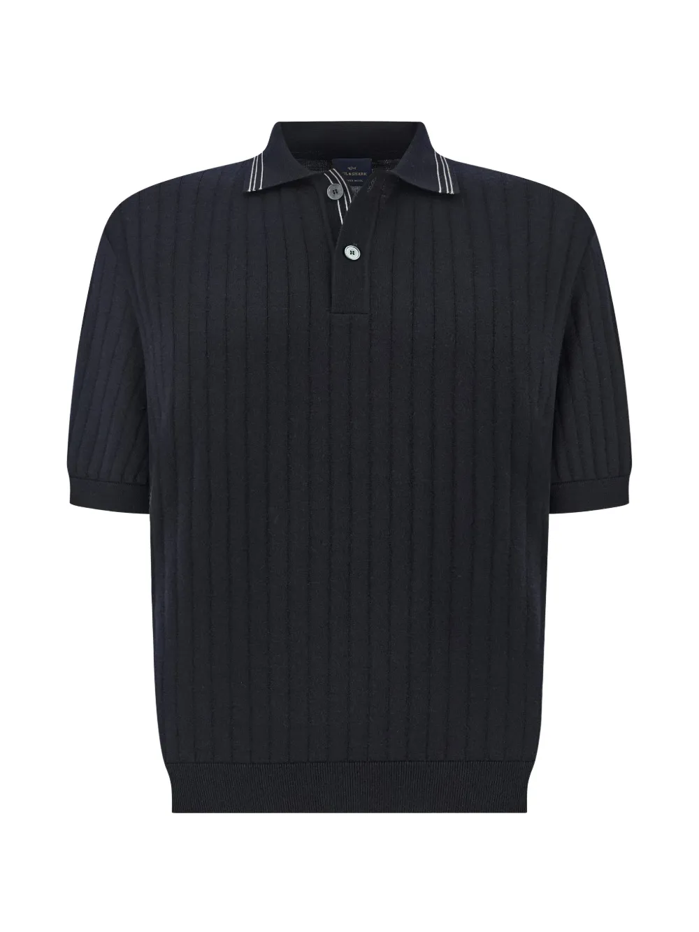Paul & Shark ribbed striped-detail polo shirt - Blu