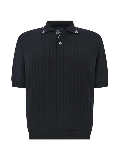 Paul & Shark ribbed striped-detail polo shirt