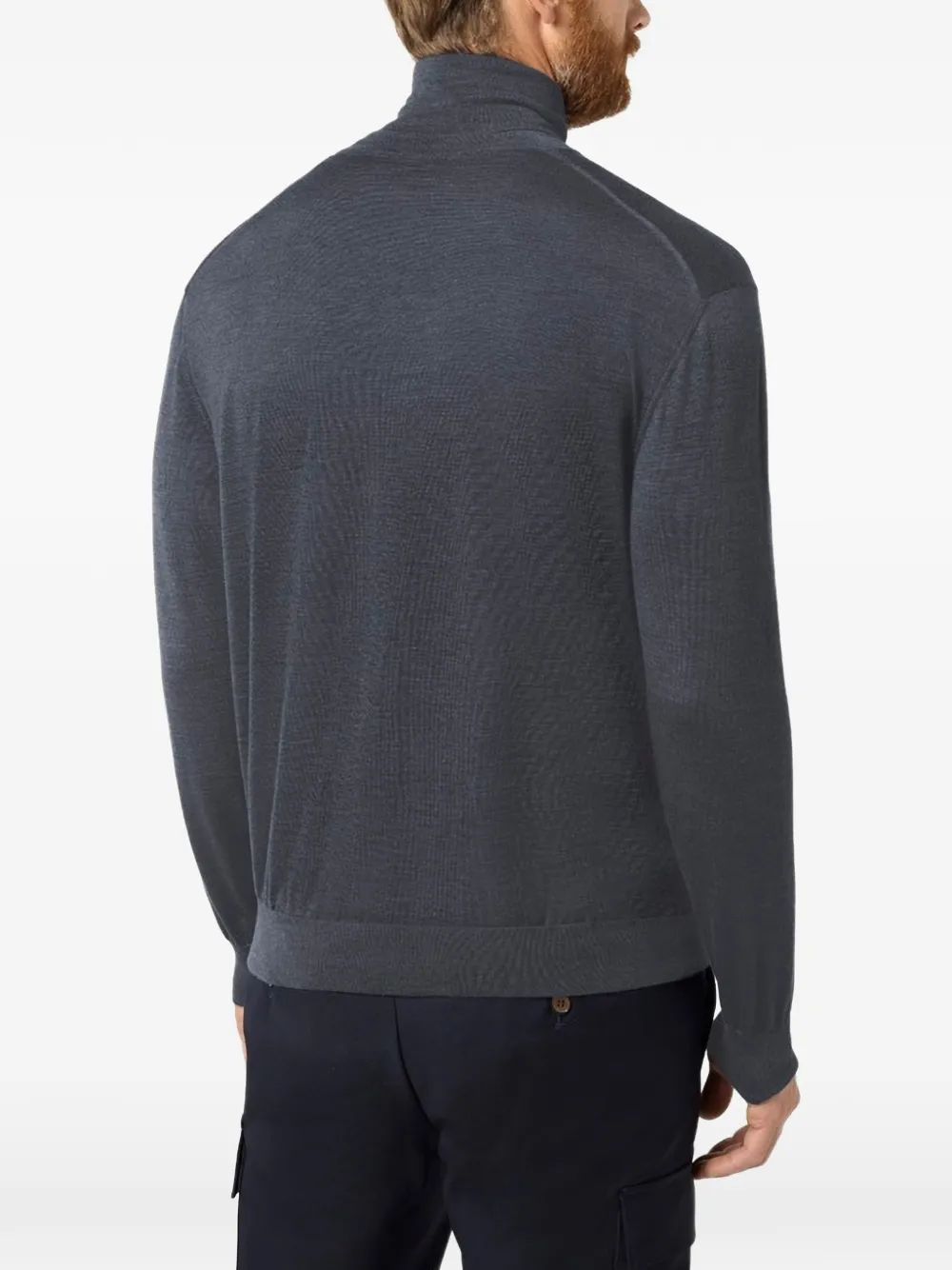 Paul & Shark Trui van merinowol met col Blauw