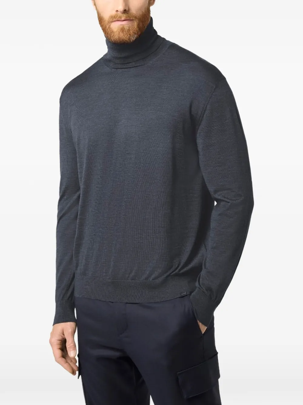 Paul & Shark Trui van merinowol met col Blauw