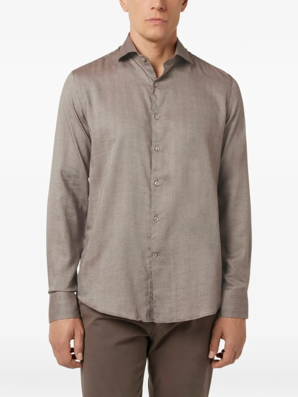 Paul & Shark X-Soft twill overhemd Bruin