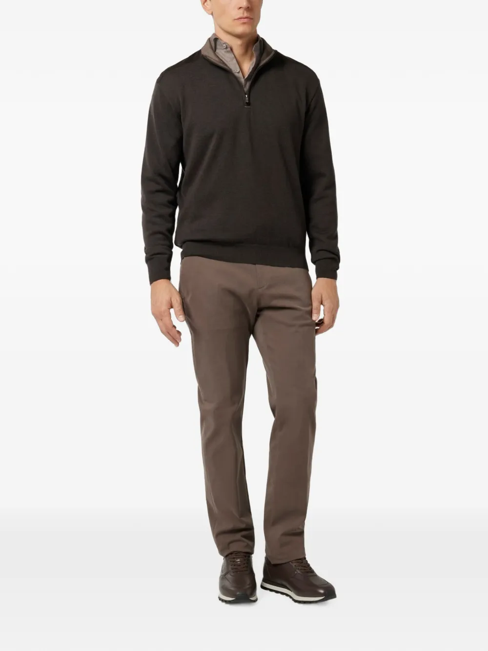 Paul & Shark X-Soft twill overhemd Bruin