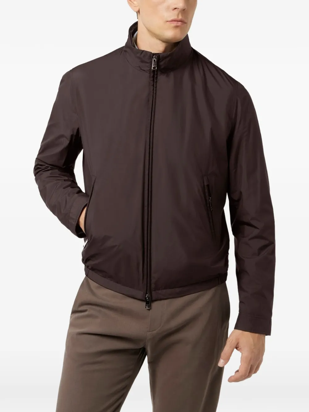 Paul & Shark Ultralichte microvezel blouson Bruin