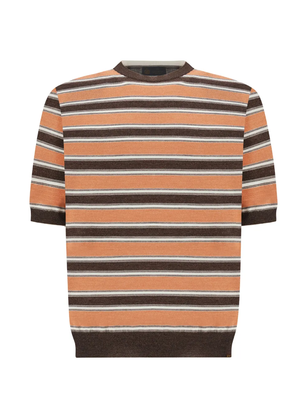 Paul & Shark striped short-sleeve sweater - Arancione