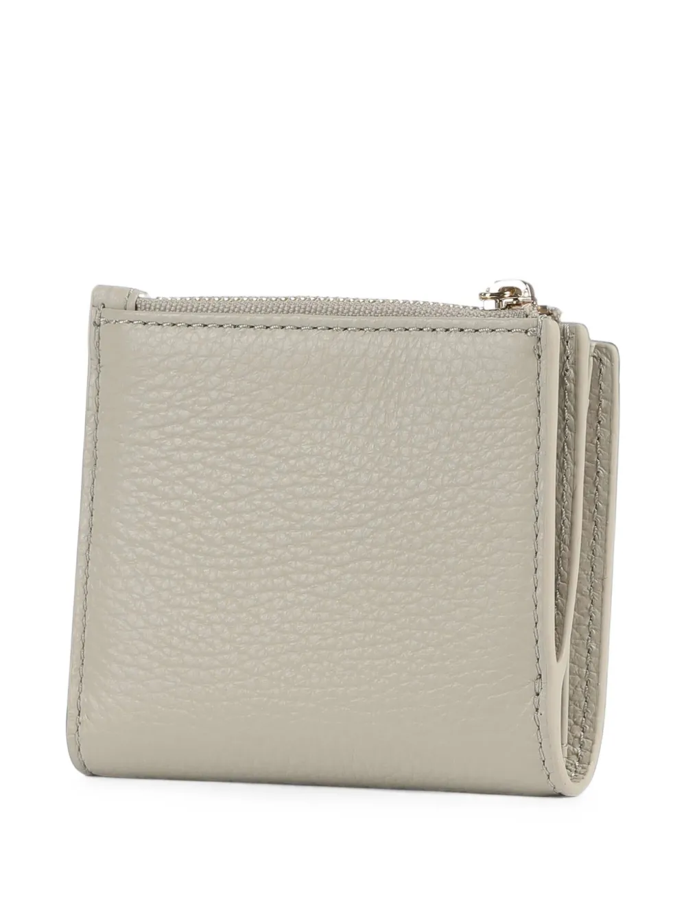 Coccinelle Metallic portemonnee van bewerkt leer Beige