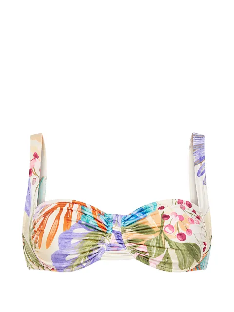 Gottex top de bikini fruncido con estampado floral