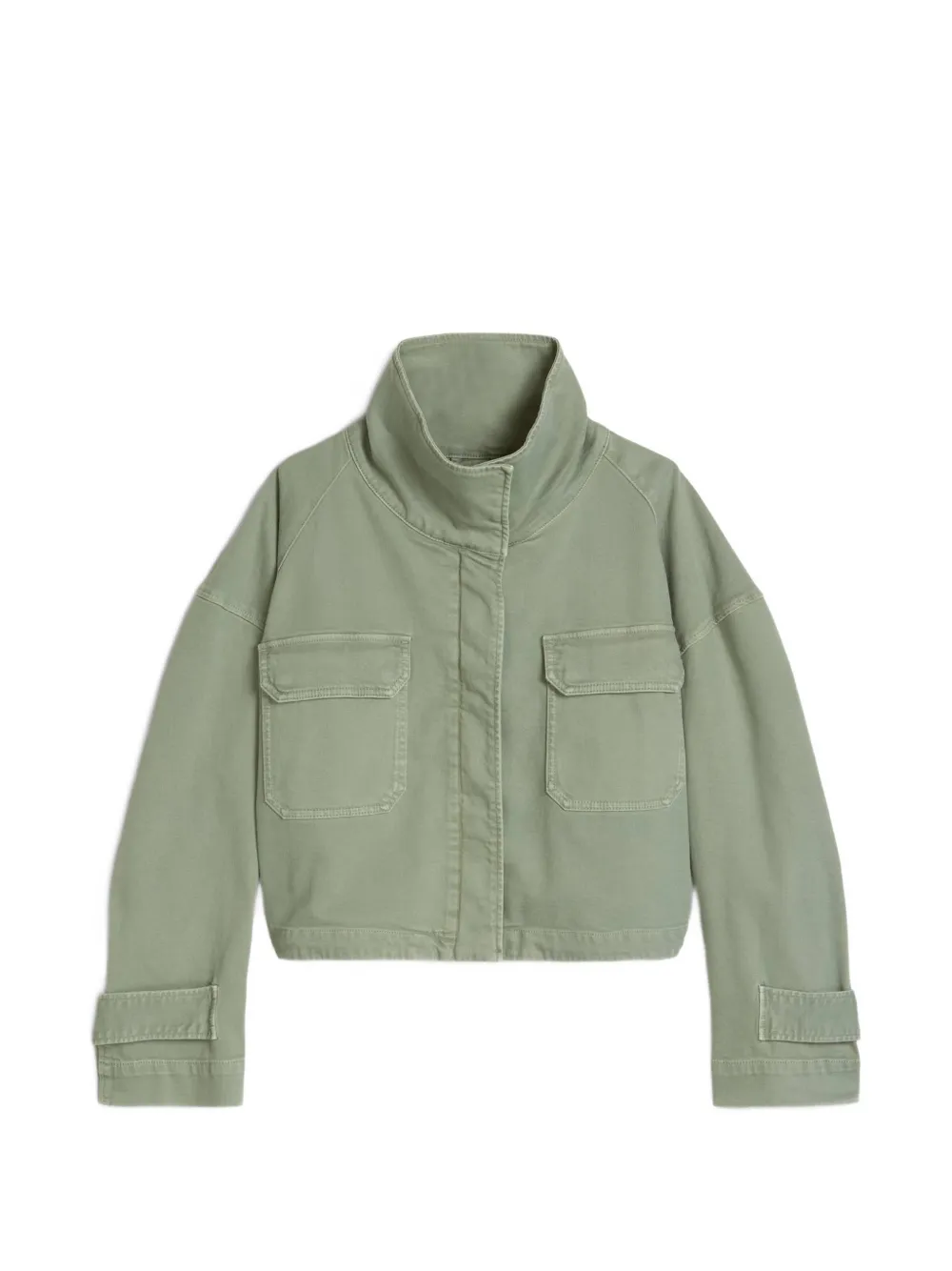 Marc O'Polo high-neck denim jacket - Grün