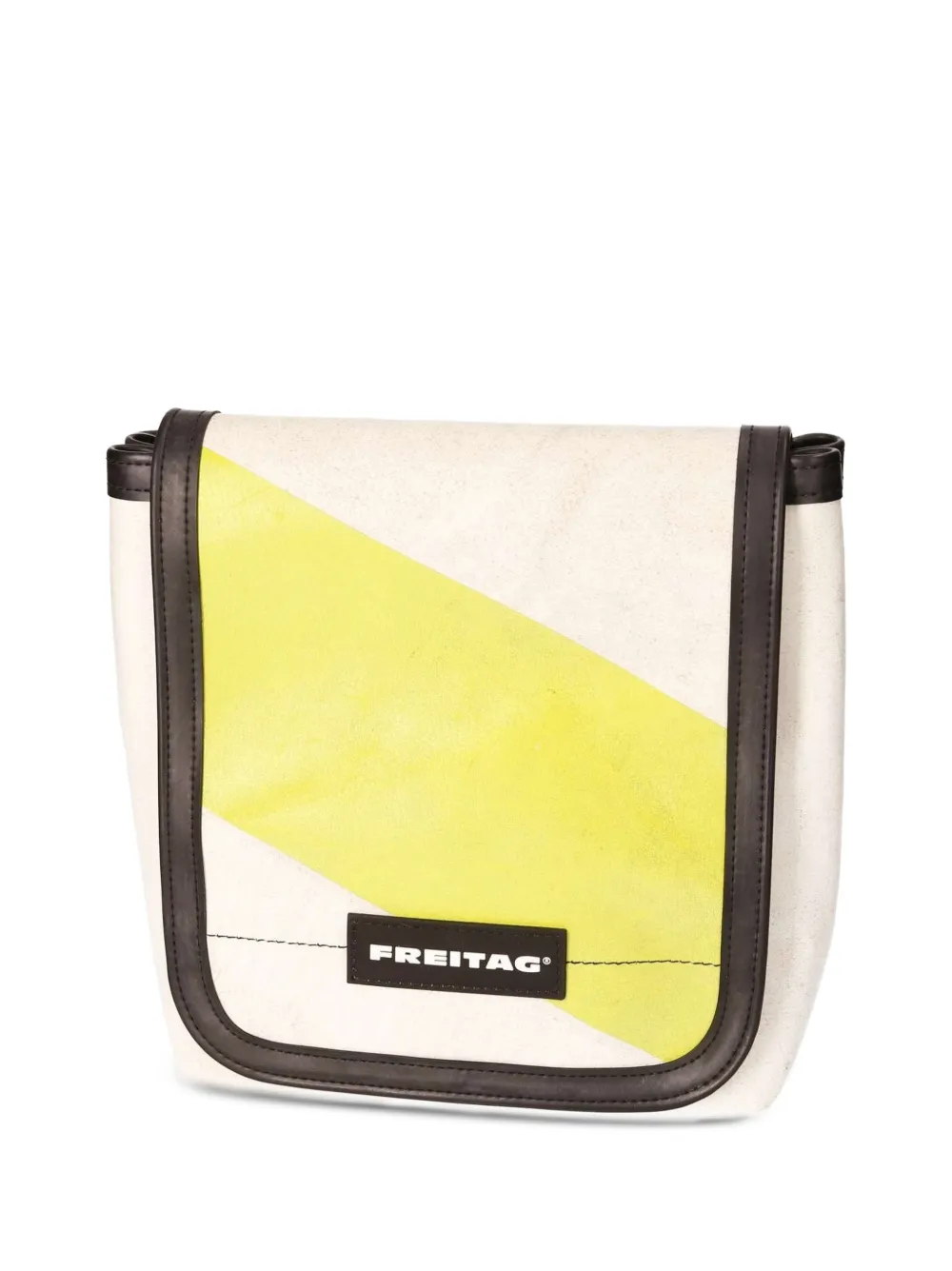 FREITAG two-tone logo-patch messenger bag - Bianco
