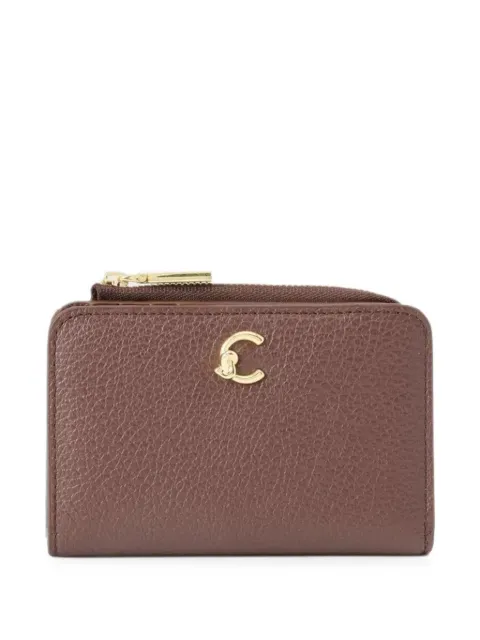 Coccinelle small C-Me logo-plaque pebbled leather wallet
