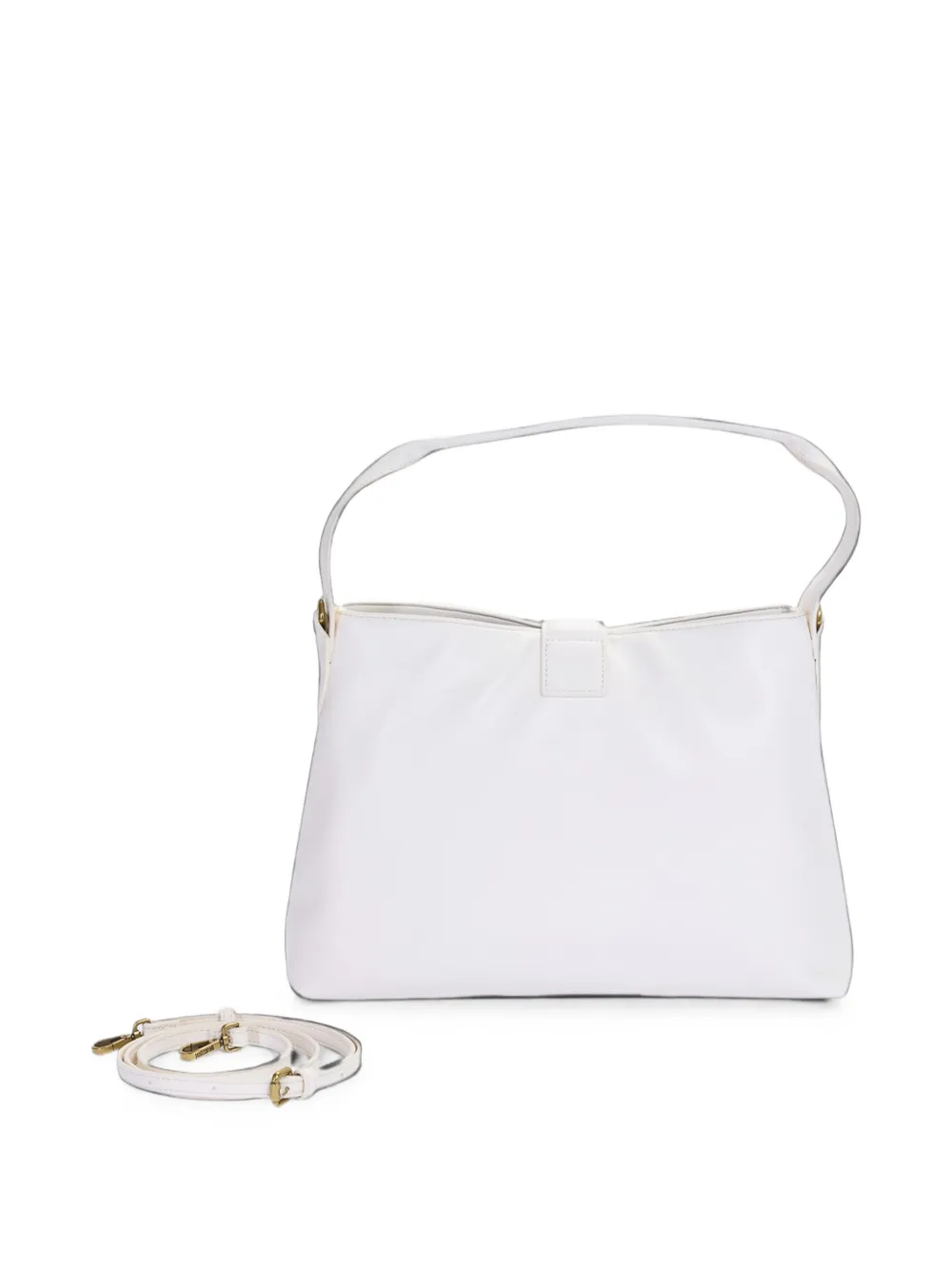 Just Cavalli Schoudertas met slangplakkaat Wit