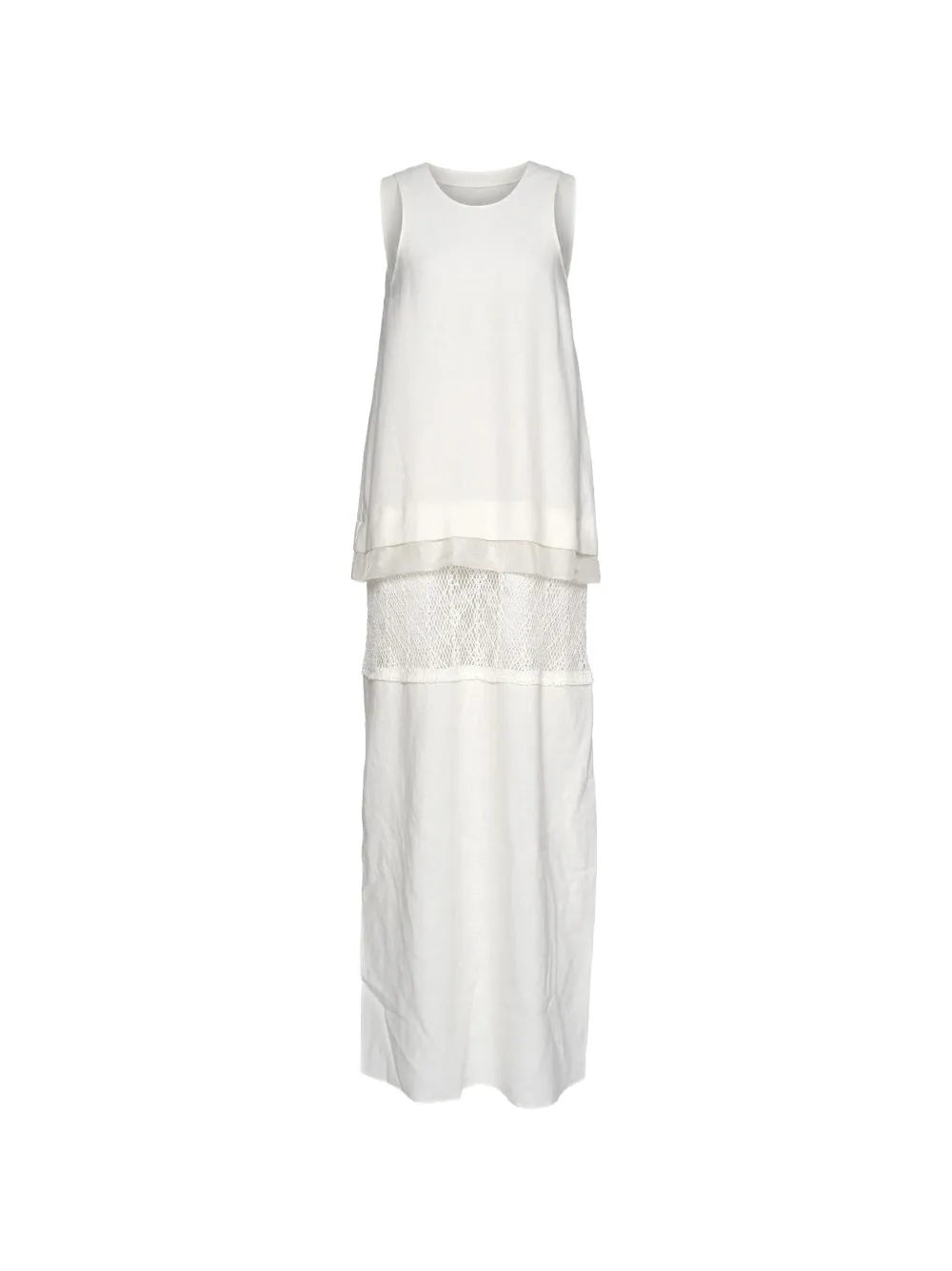 Muller Of Yoshiokubo lace-panel layered dress - Weiß