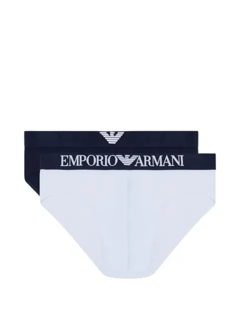 Emporio Armani logo-waistband briefs (set of two)