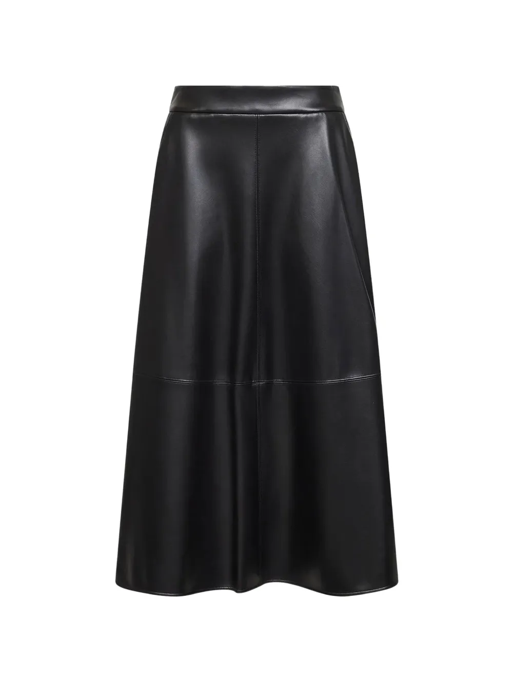 Max Mara panelled A-line midi skirt - Nero
