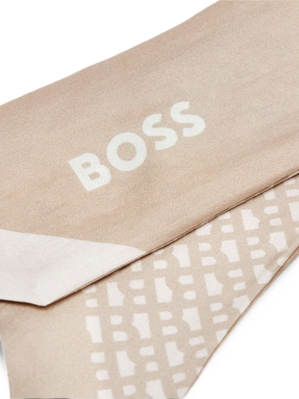 BOSS Vincency sjaal met logoprint Beige