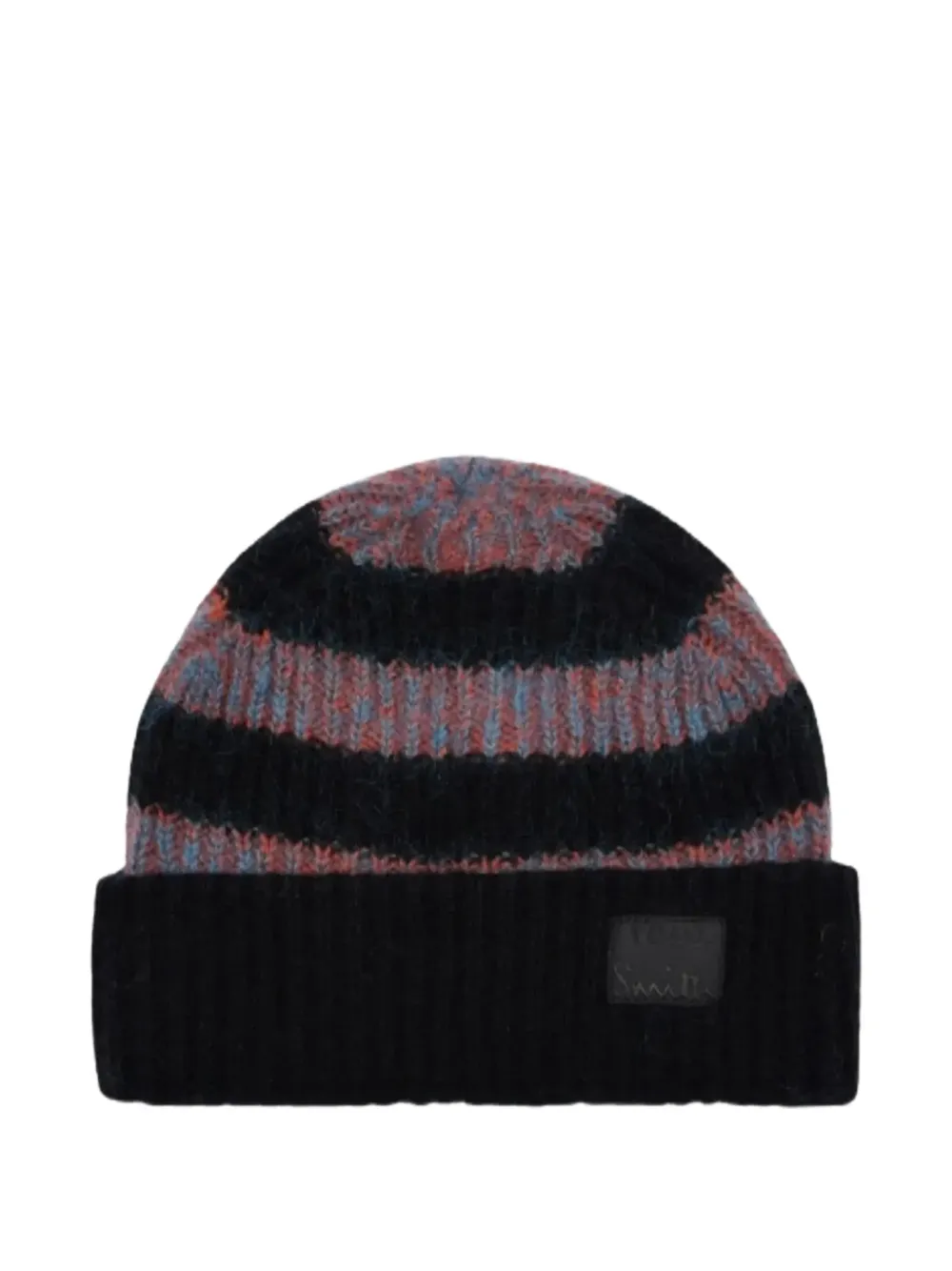 Paul Smith striped mohair-blend beanie hat - Nero