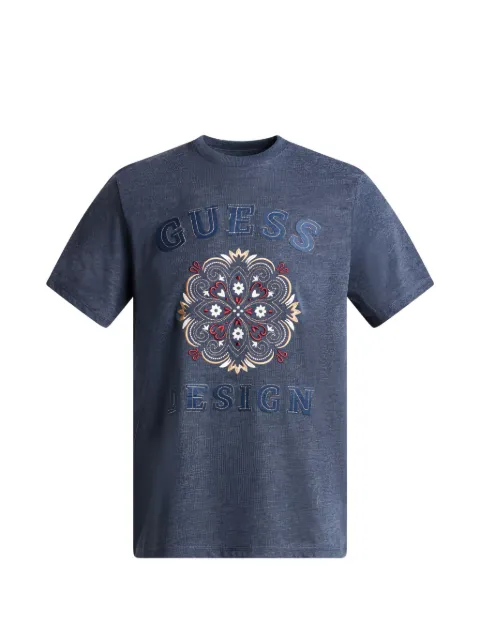 GUESS USA logo-embroidered T-shirt