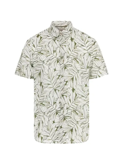 GUESS USA palm-leaf-print short-sleeve shirt