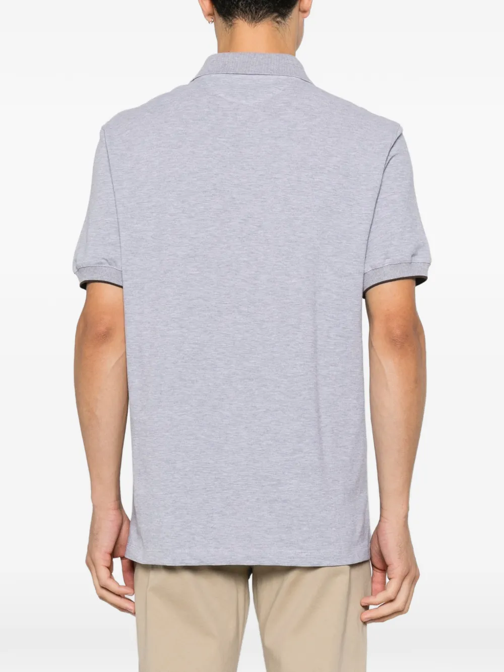 Brunello Cucinelli Piqué poloshirt met geborduurd logo Grijs