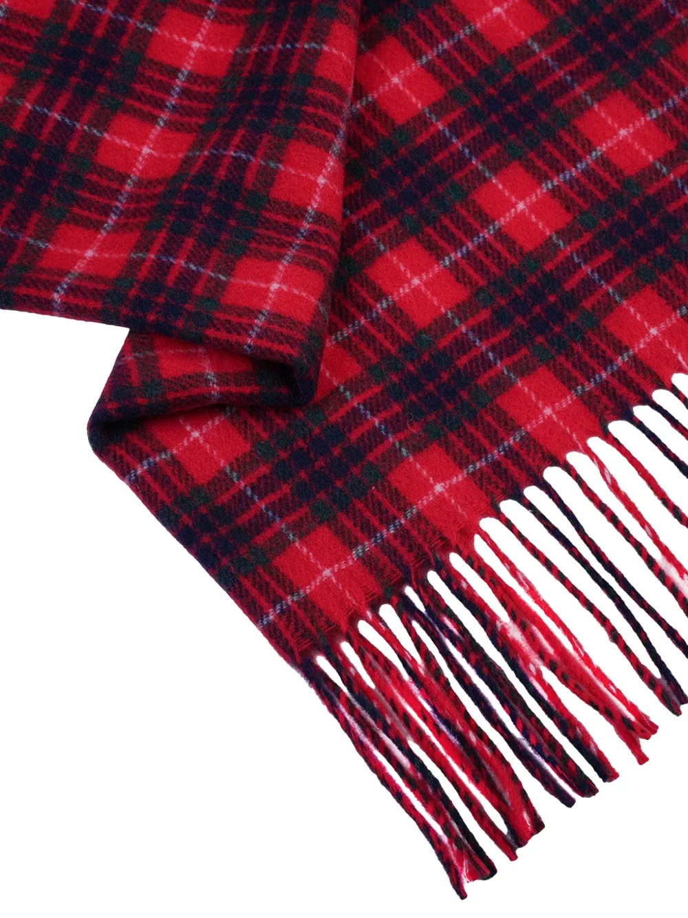 Baracuta Sjaal met tartanruit en franjes Rood