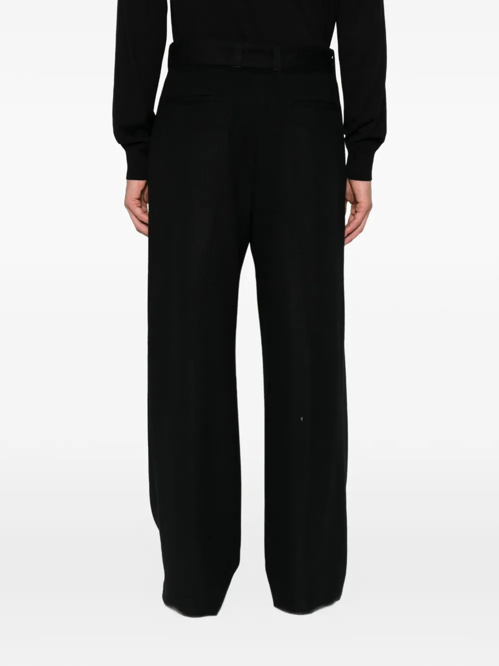 Emporio Armani Plooibroek met ceintuur Zwart