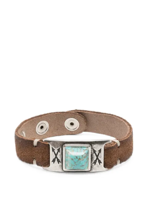 ERALDO turquoise-embellished suede bracelet